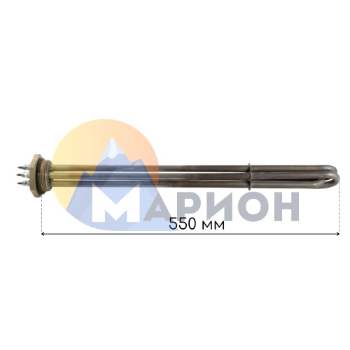 Блок ТЭН 2,4кВт для масла (550мм) G1 1/2" (3*тэн 110 А 10/0,8 Z) 220/380В